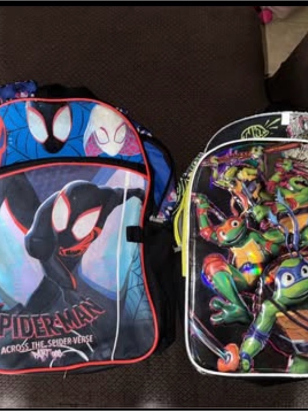 Spiderman Miles Morales Kids Backpack and Ninja Turtles , Paw patrol backpacks